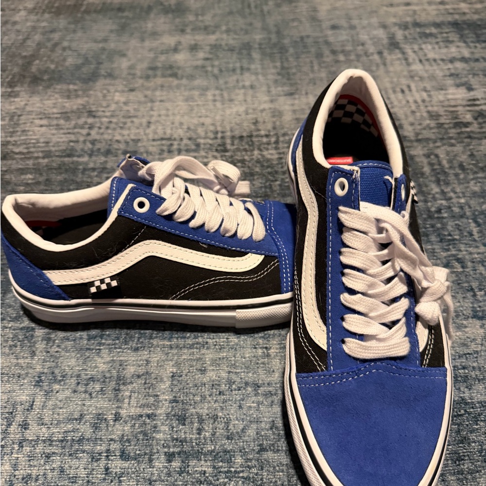 Vans Men's Bold Blue and Black Sneakers